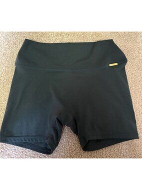 Cleo Harper Evolve Bike Shorts Dark Green Size M Active Wear Athletic Gym Lounge